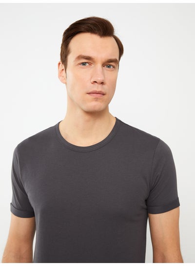 Buy Crew Neck Short Sleeve Combed Cotton Men's T-shirt in Egypt