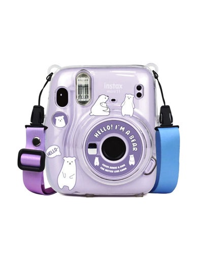 Buy Fujifilm Instax Mini 11 Instant Camera Hard Case with Adjustable Strap and Sticker in UAE