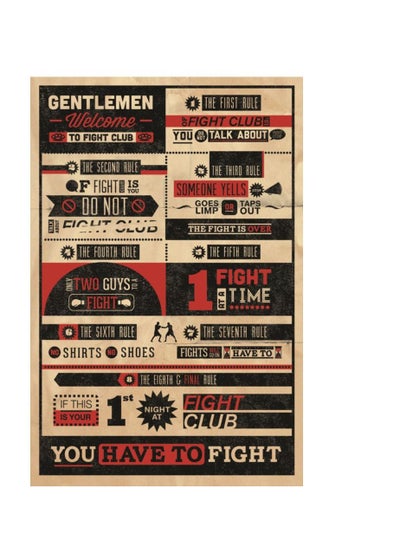 Buy Fight Club (Infographic) - Pp Posters in UAE