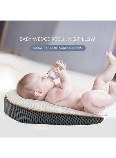 اشتري Newborn pillow baby Anti-Spit Milk Triangle Pillow  health cloth slow rebound memory foam slope feeding pillow في السعودية