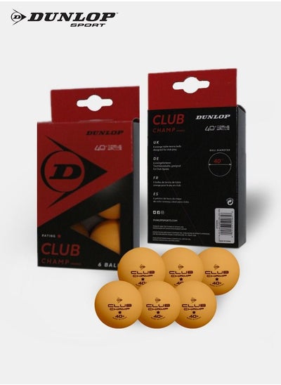 اشتري Dunlop  Club Champ Pack Of 6 Table Tennis Ball في الامارات