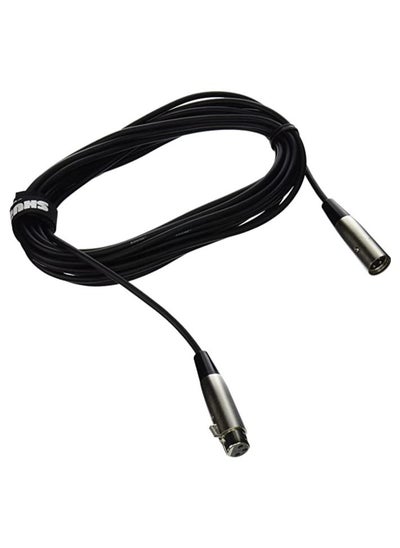 Buy Shure C25J 25 Foot Hi Flex Cable With Chrome XLR Connectors Black in UAE