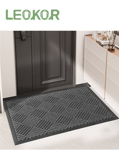 Buy Durable Front Door Mats, Heavy Duty Water Absorbent Mud Resistant Easy Clean Entry Outdoor Indoor Rugs,Non Slip Backing, Exterior Mats for Outside Patio Porch Farmhouse 45*75CM in Saudi Arabia