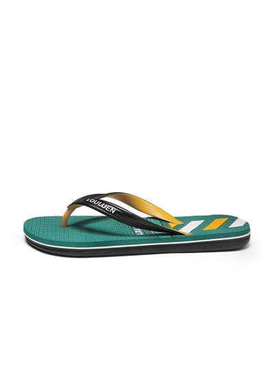 Buy Men's Casual Antiskid Slippers Summer Fashion Flip-flops Green in Saudi Arabia