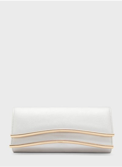 Buy Satin Clutch Bag With Gold Trim in UAE