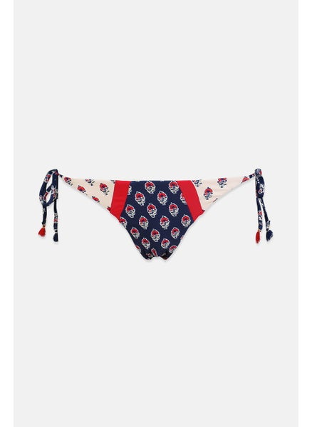 Buy Women Floral Print Bikini Bottom, Navy Combo in Saudi Arabia