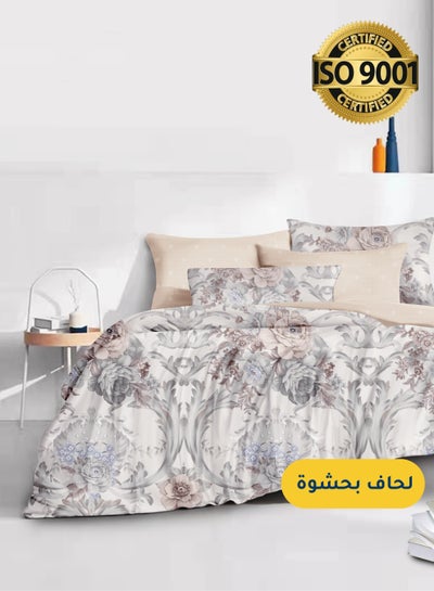 Buy Microfiber Printed Comforter Sets, Fits 160 x 200 cm Queen Size Bed, 4 Pcs, With Soft Filling, Celine Series in Saudi Arabia