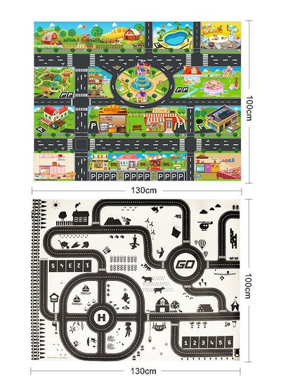 Buy 2 Pcs Portable Waterproof Non-woven Fabric Traffic Playmat in UAE