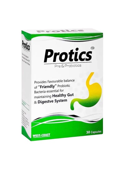 Buy Protics Prebiotics And Probiotics 30 Capsules (packaging may vary) in UAE