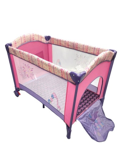 Buy Folding Travel Baby Bed With Two Levels Adjustable Height in Saudi Arabia