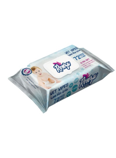 Buy Ronza Baby Wet Wipes 72 Wipes - Wet - Contains Vitamin E (Boy) in Egypt