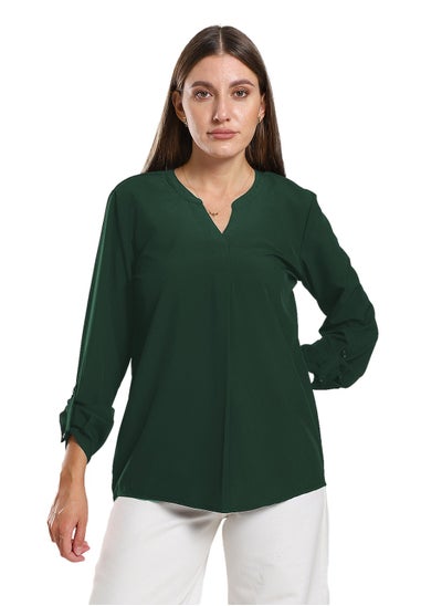 اشتري Women’s Casual Roll Up Sleeves Shirt في مصر