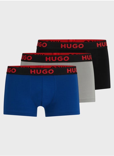 Buy 3 Pack Logo Band Trunks in UAE