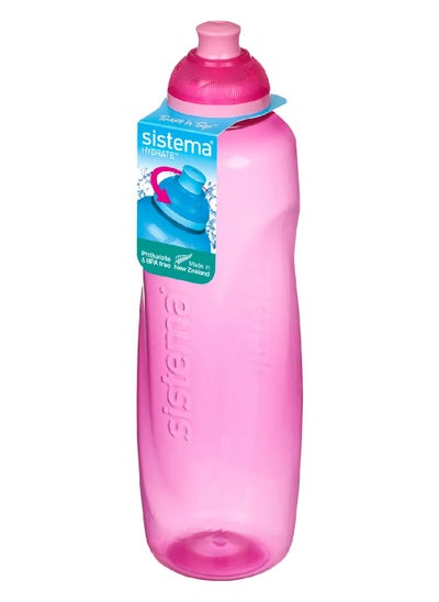 Buy Sistema 600ML Helix Squeeze Bottle Pink in UAE