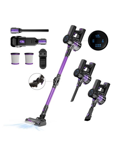 Buy 6 in 1Cordless Vacuum Cleaner,22000Pa/250W Stick & Handheld Vacuum Cleaner with Brushless Motor and LED Display,for Home Hardwood Floor, Carpet, Pet Hair, Car in Saudi Arabia