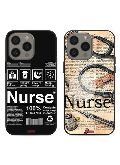 Buy Two Cases For Apple iPhone 15 Pro Protective Covers Nurse in Saudi Arabia