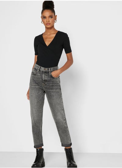 Buy High Waist Straight Jeans in Saudi Arabia