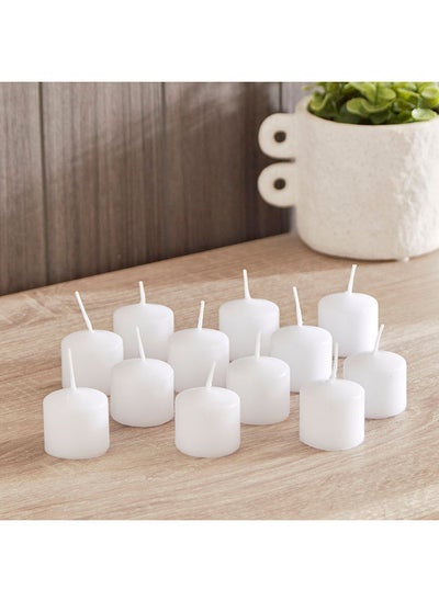 Buy Luna 12-Piece Votive Candle Set 3.8 x 4 x 4 cm in UAE