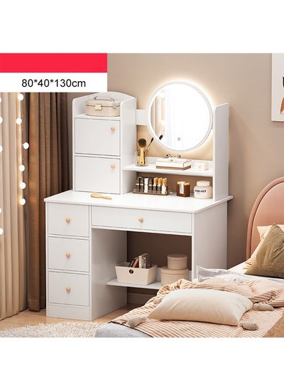 Buy Makeup Vanity Table Dressing Table Flip Mirror in UAE