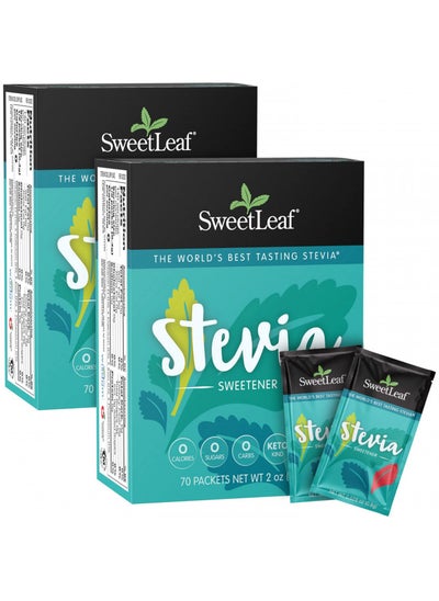 اشتري Sweetleaf Stevia 70 Piece Sweetener Packets (Pack of 2) في الامارات