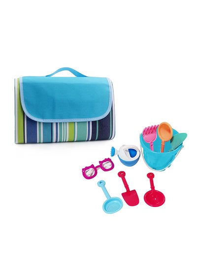 اشتري Combo Pack of 2 Diaper Portable Bag With Beach Bucket Toy - Light Blue في الامارات