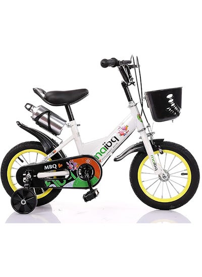 Buy Children's Bike With Training Wheels, Water Bottle and Front Basket 12 in Saudi Arabia