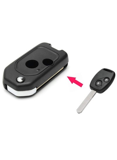 Buy 2 Buttons Modified Car Remote Key Case Uncut Flip Key Blade Fob Shell Case For Honda Accord Civic CR-V Fit Jazz Insight Odyssey Pilot in UAE