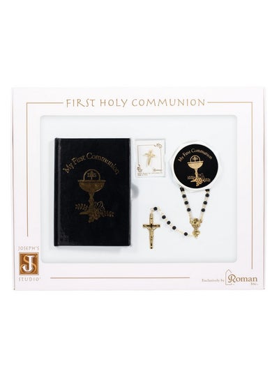 Buy First Holy Communion Boy Missal Rosary Box And Lapel Pin 4 Piece Boxed Gift Set in UAE
