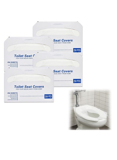 Buy 1000 Pack Disposable Toilet Seat Covers Protectors, Flushable Toilet Liners for Bathroom Kids Pregnant Travel Hospital Public Toilet Hotel, 14 x 16 Inch Covers in UAE