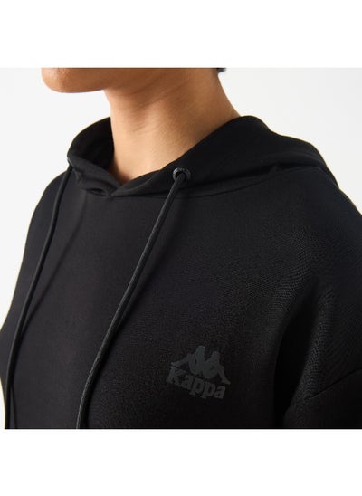 Buy Kappa Logo Print Hoodie with Long Sleeves in Saudi Arabia