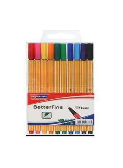 Buy Sky glory 10 Colors Fine liner Pens 0.4mm Fine Tip Drawing Color Pens - No:SM-617 in Egypt