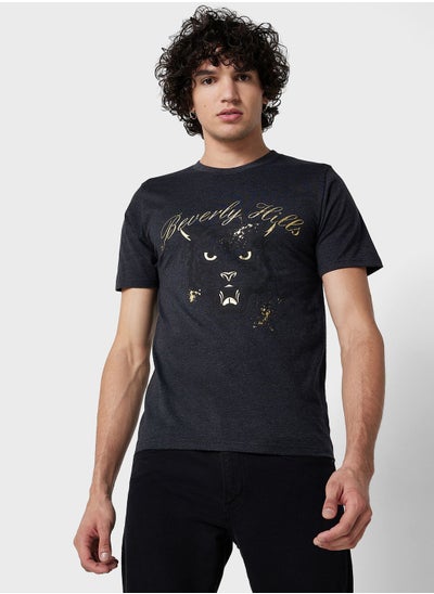 Buy Foil Print T-Shirt in Saudi Arabia