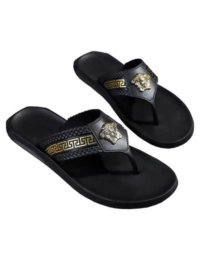 اشتري Men's Fashion Beach Flip Flops Outdoor Breathable Sandals Casual Slippers في الامارات