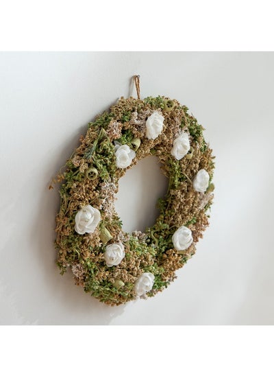 اشتري Caven Rose Hanging Wreath 20 x 20 x 35 cm في السعودية