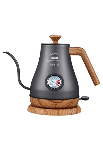 Buy Stainless Steel Electric Kettle with Thermometer 1L 1350W GL-205 Black in Saudi Arabia