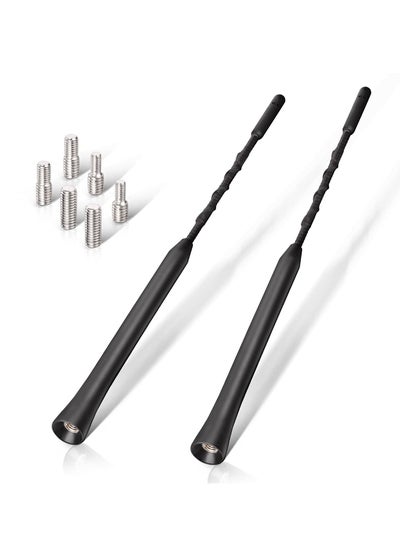 Buy Car Aerial Antenna, 2pcs Universal AM/FM/DAB Car Radio Replacement Rubber Car Aerial Roof Antenna Mast Kit Screws in type Compatible with All Cars in UAE