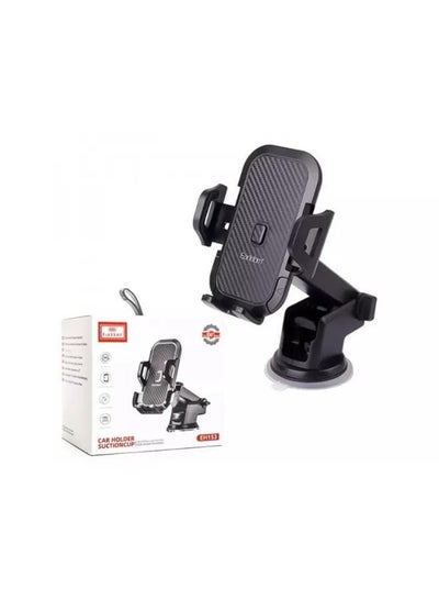 Buy ET-EH153 Universal Car Phone Holder Suctioncup 360 Degree Rotation Mobile Car Holder - Black in Egypt