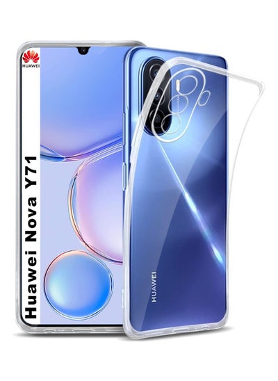 Buy Huawei Nova Y71 TPU Soft Corner Ultra Slim Clear Case Shockproof Anti Fingerprint Transparent Protective Back Cover in Saudi Arabia