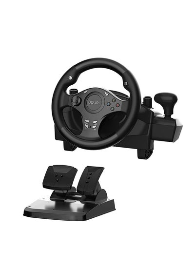 Buy Gaming Racing Wheel, Steering Wheel for PC, 270 Degree Driving Force Sim Game Steering Wheel with Responsive Gear and Pedals for PC/PS3/PS4/XBOX ONE/XBOX 360/Nintendo Switch/Android in UAE