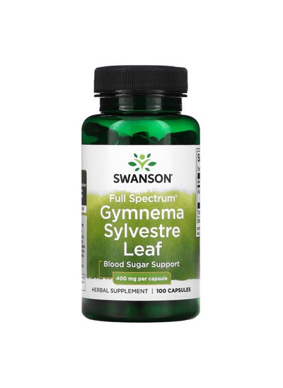 Buy Gymnema Sylvestre Leaf 400mg Herbal Supplement - 100 Capsules in UAE