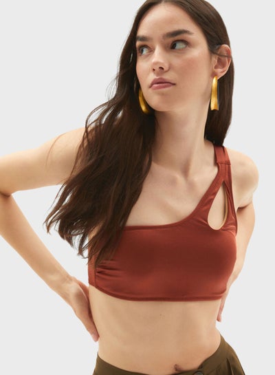 Buy One Shoulder Cut Out Bikini Top in UAE