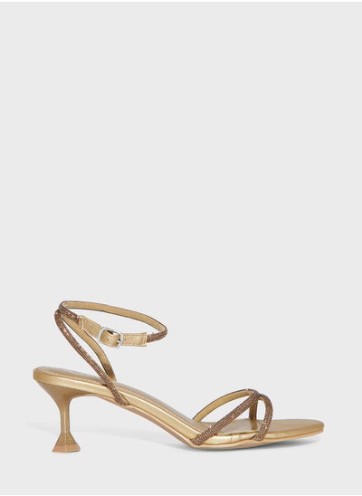 اشتري Strappy Embellished Heeled Sandals في الامارات