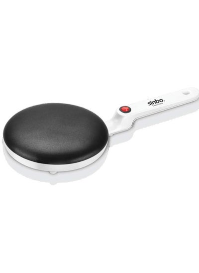 Buy Sinbo Crepe Maker With Handle Non-stick Electric Round Pancake Pan Crepe Machine in UAE