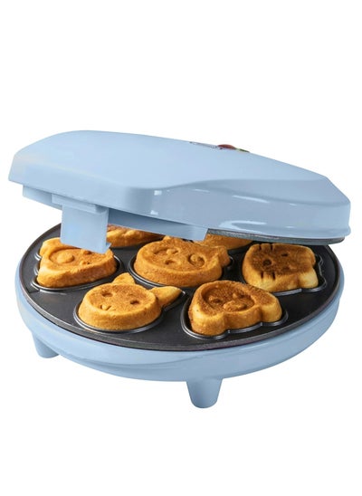 Buy Mini Cookies Waffle Maker, 700W Animal Waffle Iron for Mini Waffle Cookies, Blue in UAE