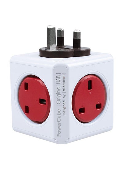 Buy PowerCube Original 5 Sockets Red in Saudi Arabia