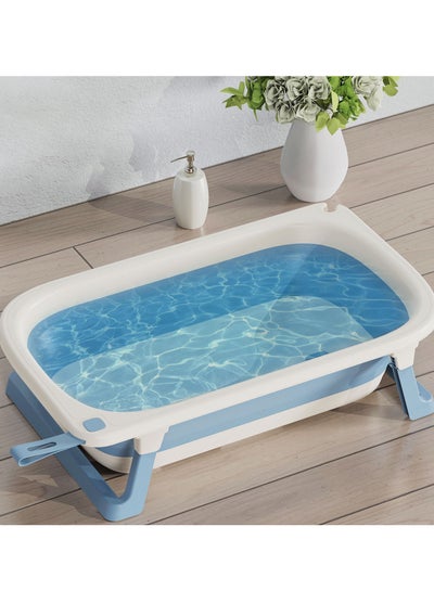 Buy Collapsible Baby Bathtub for Infants to Toddler, Portable Travel Baby Bath Tub with Drain Hole, Baby Folding Bathtub for Newborn 0-36 Month in Saudi Arabia