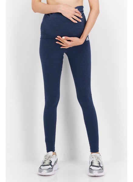 Buy Maternity Sportswear Fit Brand Logo Leggings, Navy Blue in UAE