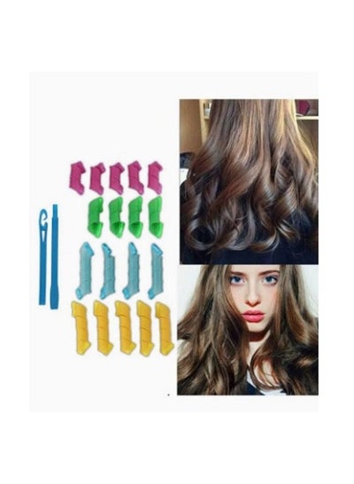 اشتري 20-Piece Magic Curler Hair Styling Rollers Set Multicolour في مصر