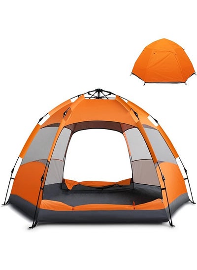 Buy Outdoor Tent Waterproof Camping Travel Hiking Beach Tent Anti UV Stable Lightweight For 3-4 People Family Gathering in Saudi Arabia