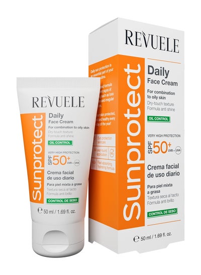 اشتري كريم الوجه اليومي للوقاية من الشمس من Revuele للتحكم في الزيوت بعامل حماية من الشمس SPF 50+ في الامارات